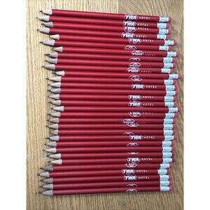 Set Of 31 TWA Hotel Pencils New! Airline Stocking Stuffers Memorelbilia